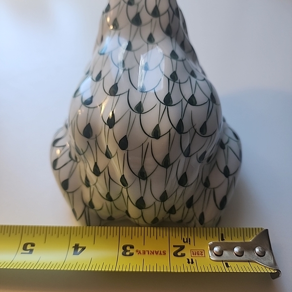 Andrea By Sadek Hand Painted Porcelain Frog Green And White. - Picture 2 of 13